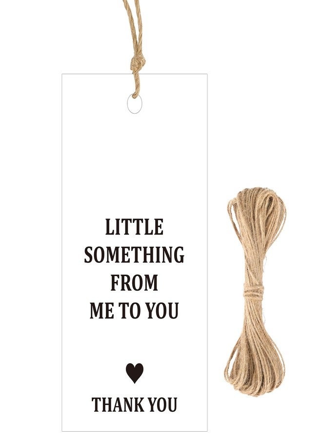 g2 بلس مجموعة G2PLUS من 50 بطاقة شكر - أبيض وأسود، بطاقات هدايا ورقية صغيرة مكتوب عليها "هدية صغيرة مني إليك" مع خيط، مثالية لتغليف الهدايا، والأعمال اليدوية، وحفلات الزفاف، وتوزيعات الحفلات. - Image 1